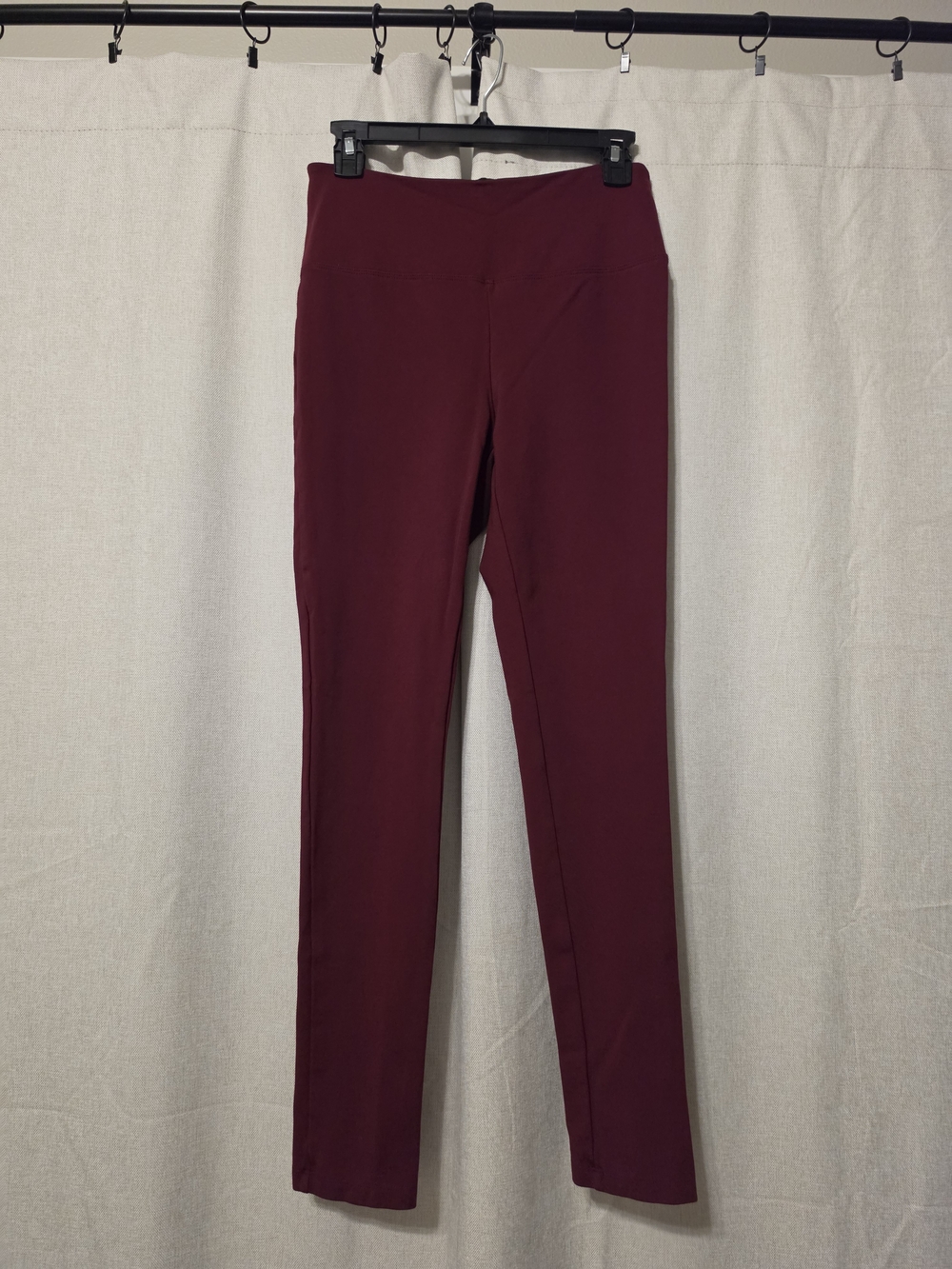 High-Waist Burgundy Work Pant Leggings